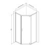 Душевой уголок Am.Pm Gem 5-corner Pivot 90х90 W90G-405-090MT (L)