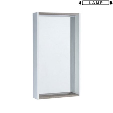 Шкаф-зеркало Aquaton Бэлла 45см белый глянец/джара