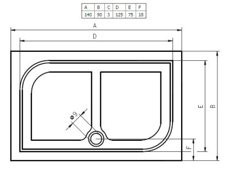 Душевой поддон Riho Kolping DB36 140x90