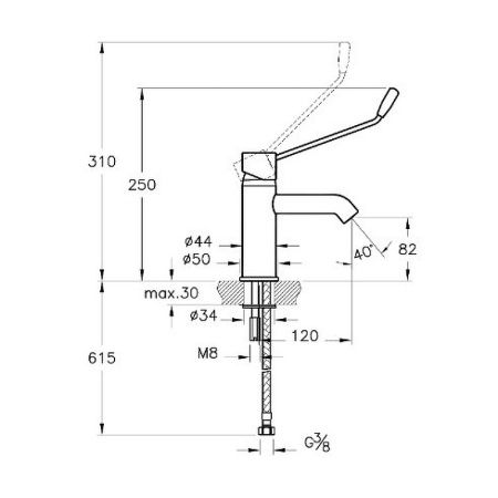 Смеситель Vitra Aquamed для раковины A42312WSA