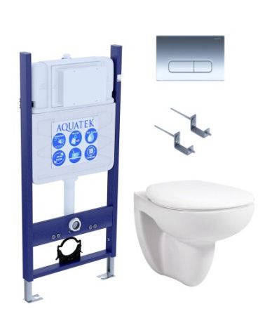 Инсталляция Aquatek с унитазом Aquatek Каир с микролифтом SET AQUATEK КАИР-14-016