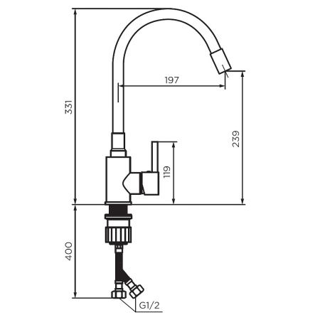 Смеситель для кухни  Dorff Logic D3007622