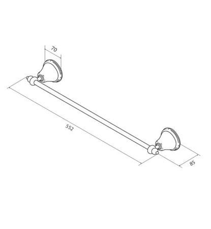 Полотенцедержатель Am.Pm 5 O'Clock 56см A25346400