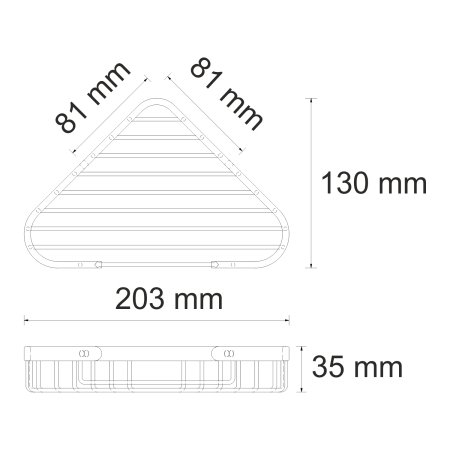 Полка WasserKRAFT K-733N угловая