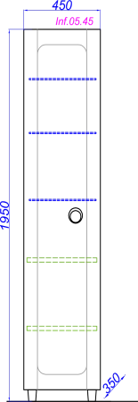 Пенал Aqwella Инфинити 45см Inf.05.45