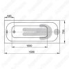 Акриловая ванна Aquatek Лугано 150x70