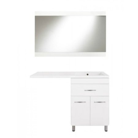 Тумба Style Line Валеро 120 (R) с раковиной Estet ЛС-00000578+СС-00000394