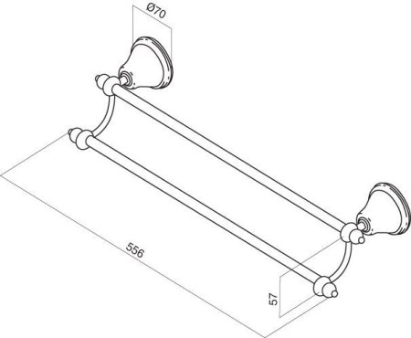 Полотенцедержатель двойной Am.Pm 5 O'Clock 56см A25336401