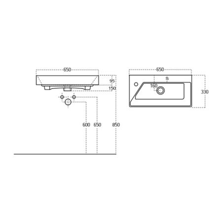 Раковина Dreja Слим Синерджи 65см 17065-KL