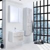 Тумба с раковиной Roca Ronda 70см бетон/белый матовый ZRU9303003