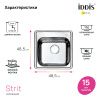 Мойка кухонная Iddis Strit 48.5 полированная сталь STR48P0i77
