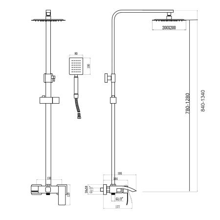Душевая система Fmark FS8645H