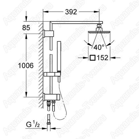 Душевая система Grohe Euphoria Cube 152 27696000