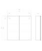 Шкаф-зеркало Vigo Geometry 80см с LED подсветкой