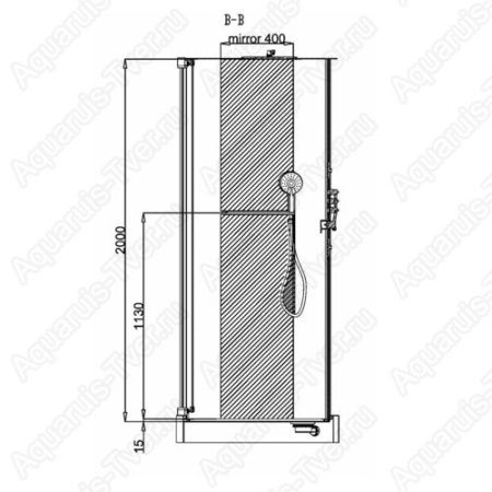 Душевая кабина Black & White G8021 90х90 8021000
