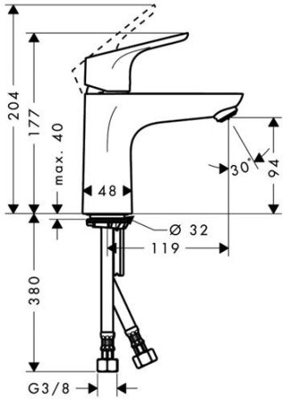 Смеситель Hansgrohe Focus для раковины 31517000