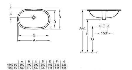 Раковина Villeroy & Boch O'Novo 53см 41625001