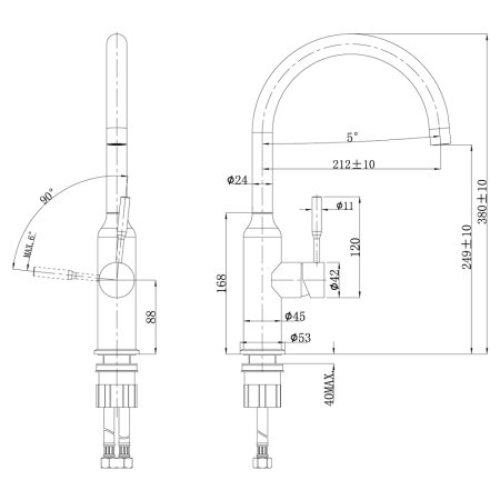 Смеситель Lemark Expert LM5079S для кухни