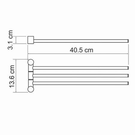 Полотенцедержатель тройной WasserKRAFT K-1033