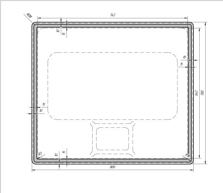 Зеркало Dreja Tiny 99.9025, 70/80 см, LED-подсветка