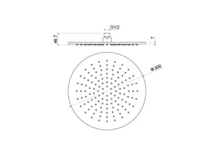 Верхний душ Aquatek d30см AQ2079CR
