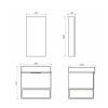 Тумба Comforty Порто-60 00-00011395CF со столешницей и раковиной Comforty-9055RA-50
