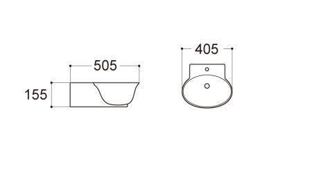 Раковина подвесная Aquatek Классик AQ5040-00