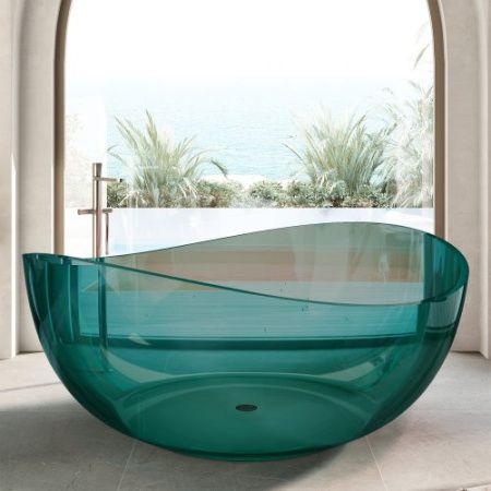 Прозрачная ванна Abber Kristall AT9705Aquamarin 150x150
