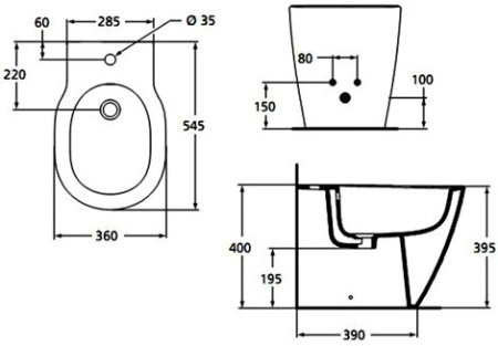 Биде напольное Ideal Standard Connect