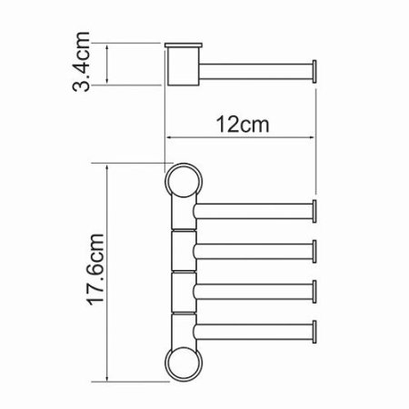 Полотенцедержатель WasserKRAFT K-1054