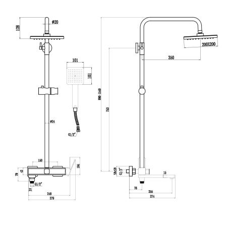 Душевая система Fmark FS8745-22C
