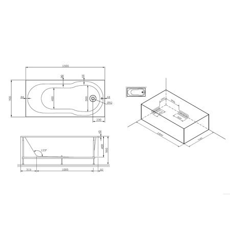 Каркас для ванны Am.Pm X-Joy 150x70 W88A-150-070W-R
