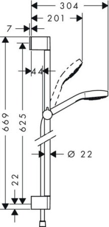 Душевой гарнитур Hansgrohe Croma Select 26584400