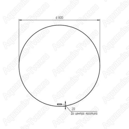 Зеркало Cersanit Eclipse 80см с LED подсветкой и бесконтактным выключателем 64143