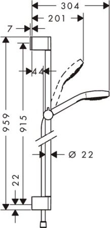 Душевой гарнитур Hansgrohe Croma Select 26572400