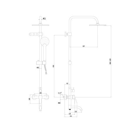 Душевая система Fmark FS8246