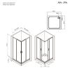 Душевой уголок Am.Pm Gem 80x80 W90G-403-8080-MT