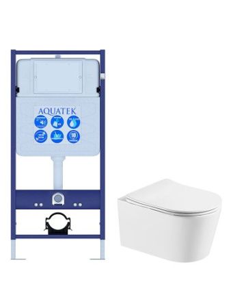 Инсталляция Aquatek с унитазом Aquatek Оберон SET AQUATEK ОБЕРОН WT