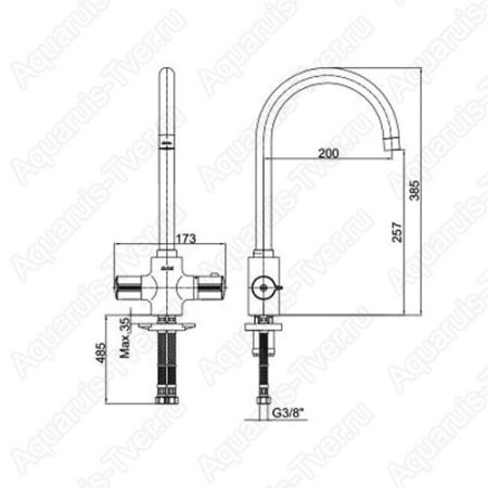 Сместитель E.C.A. Thermostatic для кухни (термостатический) 102108754EX