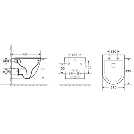 Унитаз подвесной Point Афина PN41041