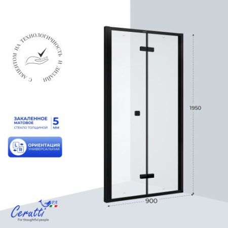 Душевая дверь в проем Cerutti Bella D91BF 90см