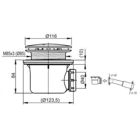 Сифон для душевого поддона Ravak Professional 90 X01749