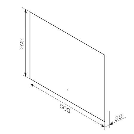 Зеркало Am.Pm X-Joy 80 см с LED подсветкой и бесконтактным выключателем M85MOX10801S