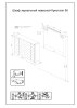 Шкаф-зеркало Бриклаер Кристалл 95см ясень/анкор тёмный