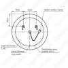 Зеркало Cersanit Eclipse 60см с LED подсветкой и бесконтактным выключателем 64142