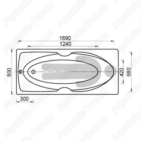 Акриловая ванна Aquatek Европа 180х80 с экраном слив слева