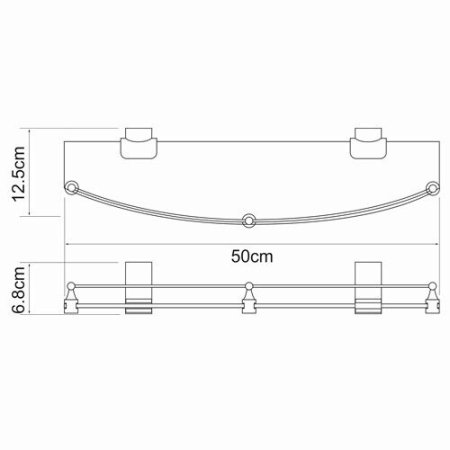 Полка WasserKRAFT Leine K-5044