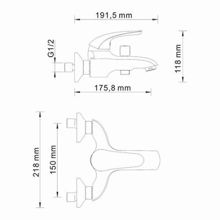 Смеситель WasserKRAFT Rossel 2801 для ванны