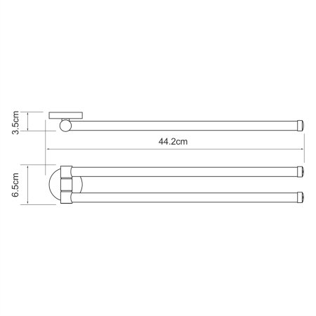 Полотенцедержатель двойной WasserKRAFT Rhein K-6231