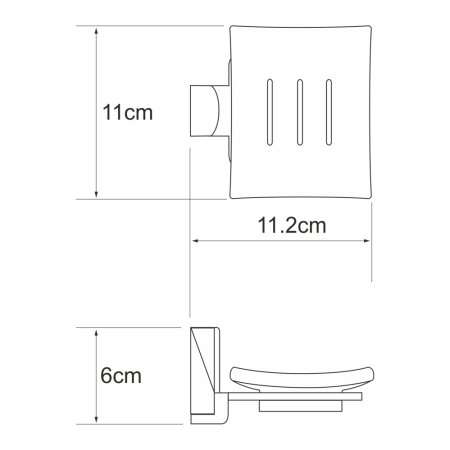 Мыльница WasserKRAFT Leine K-5029WHITE стекло